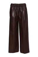Pull Up Leatherette Trouser - Choko