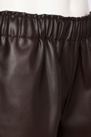 Pull Up Leatherette Trouser - Choko