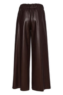 Pull Up Leatherette Trouser - Choko