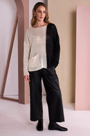 Wide Leg Leatherette Trouser - Black