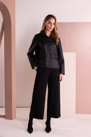 Side Pocket Soft Wide Leg Trouser - Black