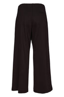 Side Pocket Soft Wide Leg Trouser - Black