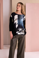 Wide Leg Leatherette Trouser - Thyme