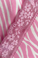 Sky Zebra Chemise - Pink