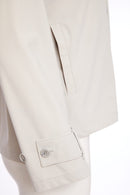 Double Breasted Hooded Jacket - Ash