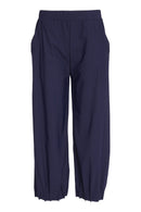 Tuck Hem Detail Wide Leg Trouser - French Blue