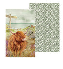 Highland Cow & Nature Organic Cotton Tea Towels -  Set of 2