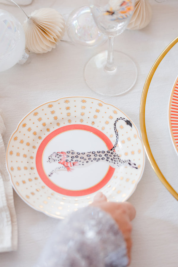 Snow Leopard Tea Plate