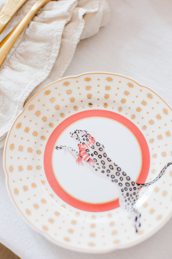 Snow Leopard Tea Plate