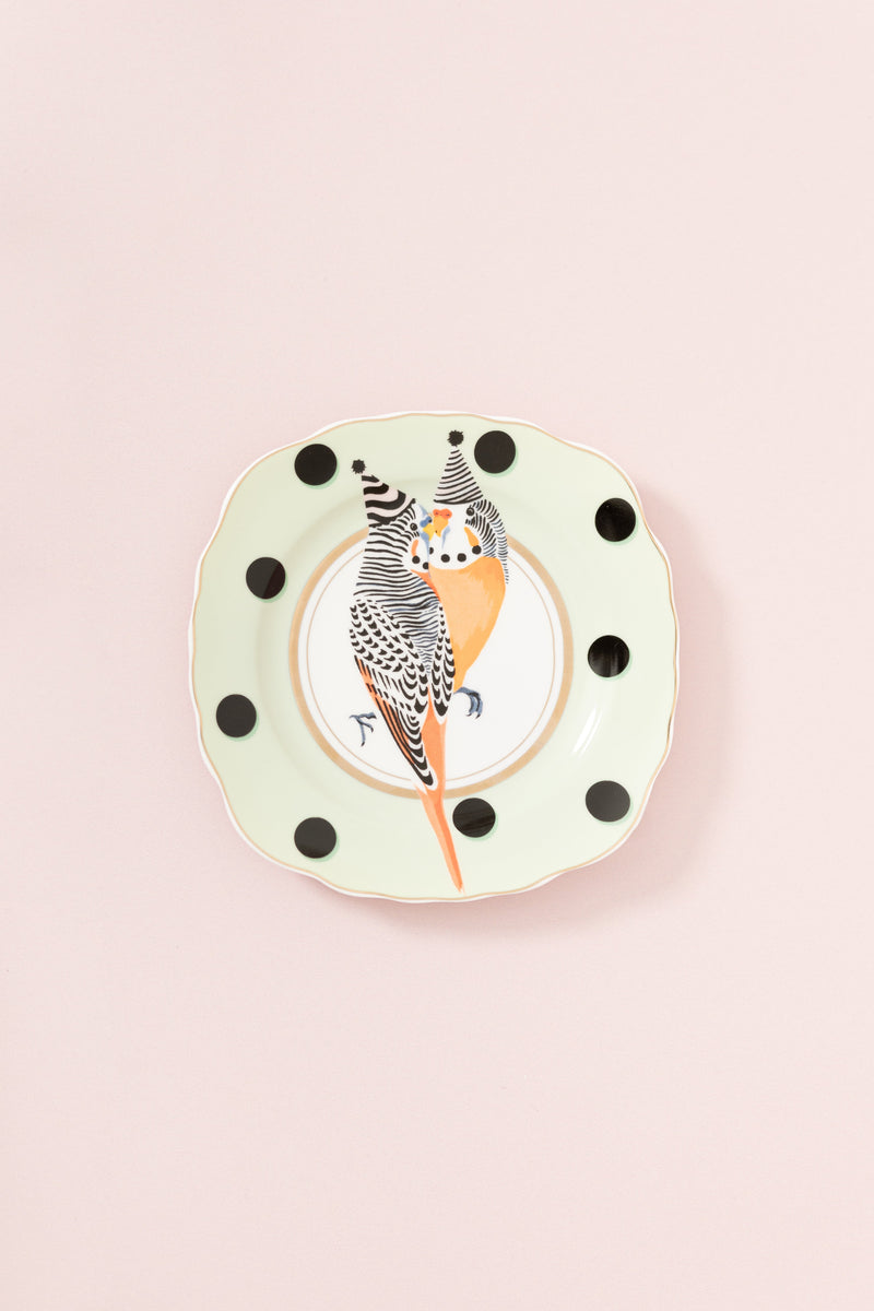 Budgie Tea Plate 16cm