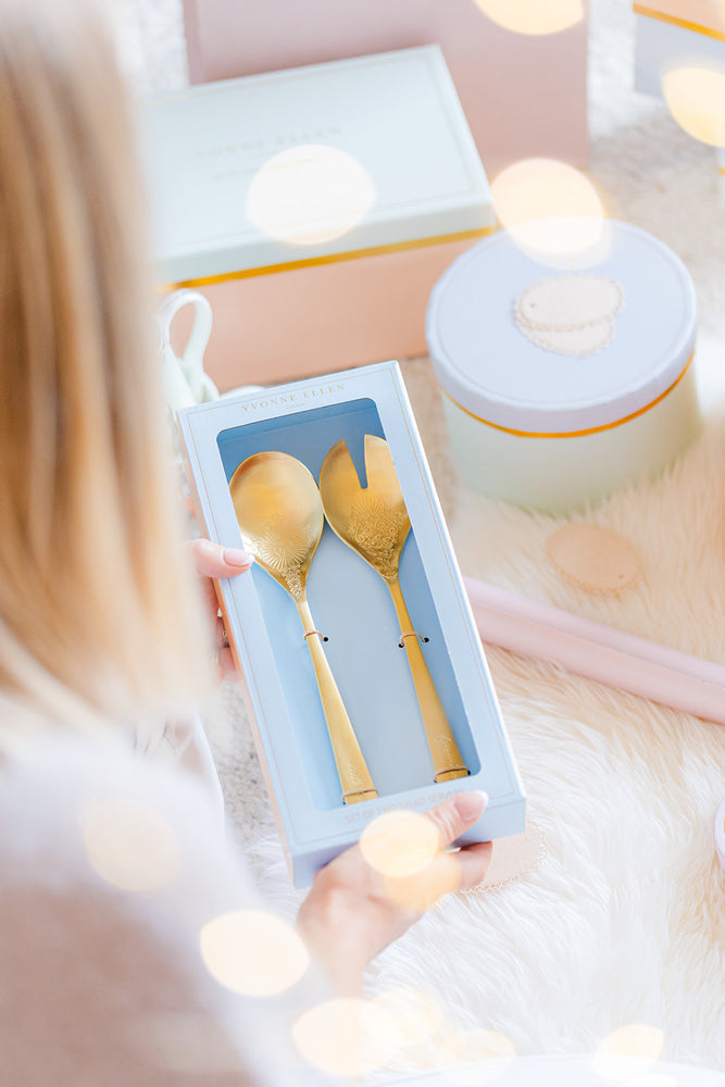 Gold Salad Servers