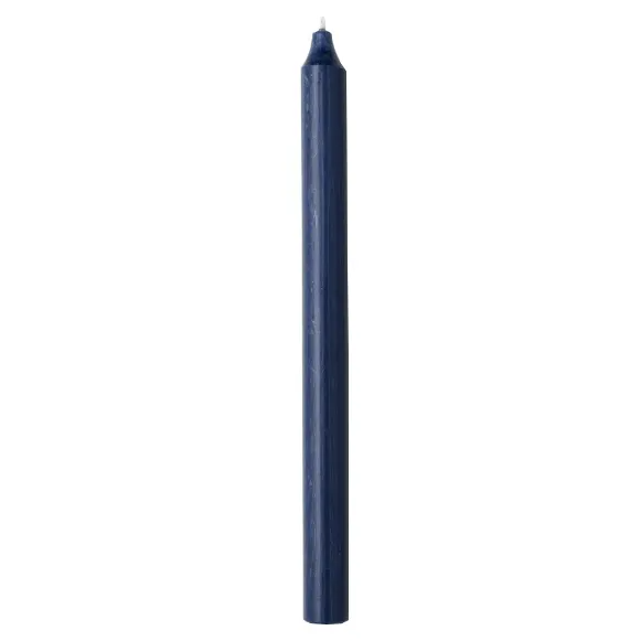 Rustic Taper Candle 29cm - Navy