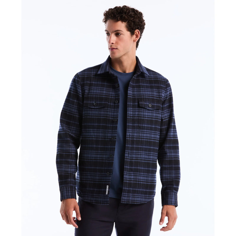 Plaid Flannel Shirt - Dark Sapphire