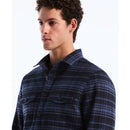 Plaid Flannel Shirt - Dark Sapphire