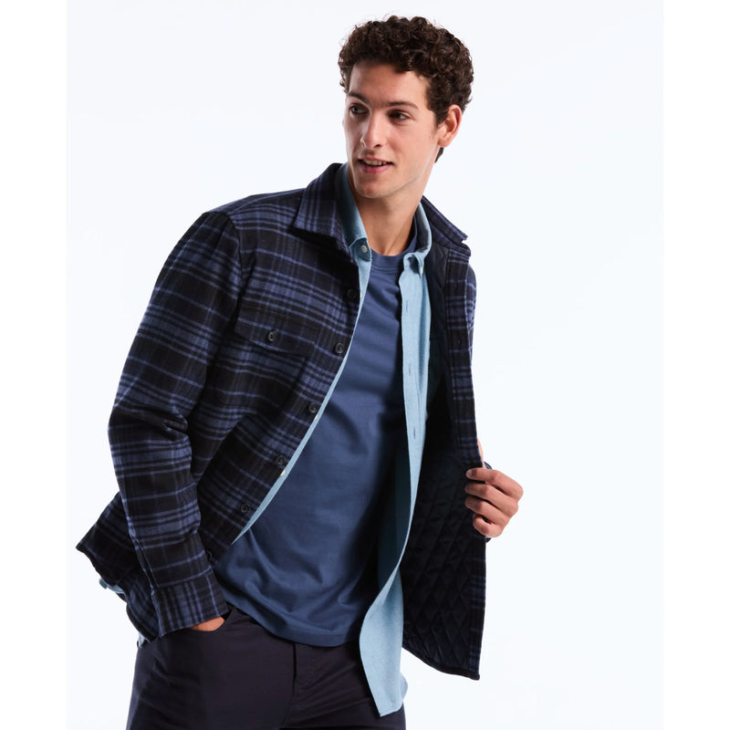 Plaid Flannel Shirt - Dark Sapphire