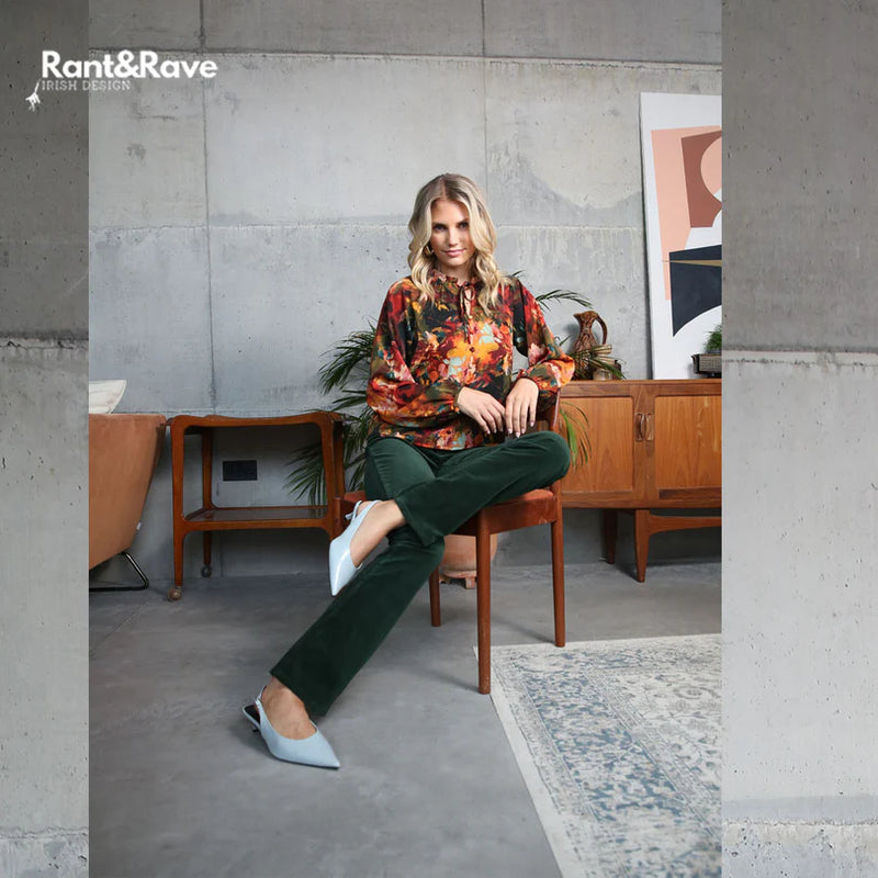 Odessa Bootcut Cord Jean - Forest Green