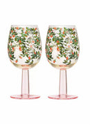 Dolly Rose Set of 2 Wine Glasses