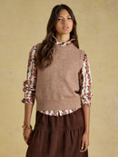 Holly Sleeveless Jumper - Tan