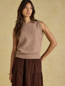 Holly Sleeveless Jumper - Tan
