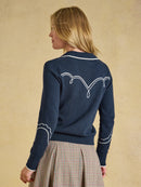 Western Collared Jumper - Navy