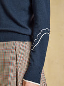 Western Collared Jumper - Navy