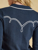 Western Collared Jumper - Navy