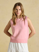 Holly Sleeveless Jumper - Pale Pink