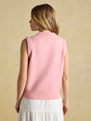 Holly Sleeveless Jumper - Pale Pink