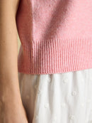 Holly Sleeveless Jumper - Pale Pink