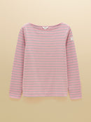 Harbour Stripe Long Sleeve TShirt - Pink/grey Marl