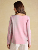 Harbour Stripe Long Sleeve TShirt - Pink/grey Marl