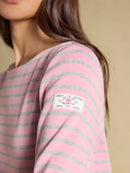 Harbour Stripe Long Sleeve TShirt - Pink/grey Marl