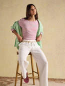 Harbour Stripe Long Sleeve TShirt - Pink/grey Marl