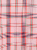 Cropped Oxford Check Shirt - Pink
