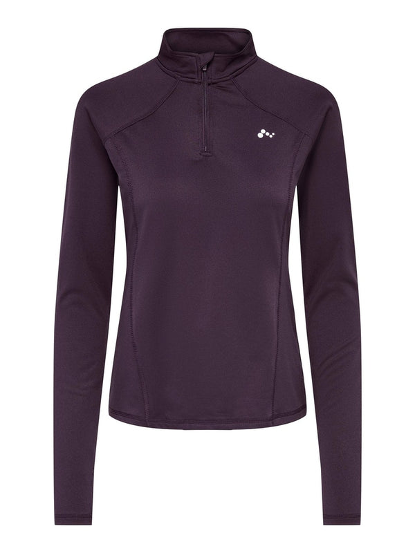 Praven Zip Curvy Sweatshirt - Plum Perfect