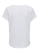 Laura Short Sleeve Loose Tee - White/irish Green