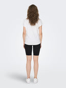 Laura Short Sleeve Loose Tee - White/irish Green