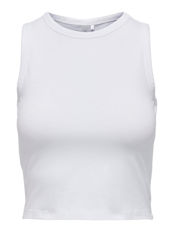 Leonore Crop Tank Top - White