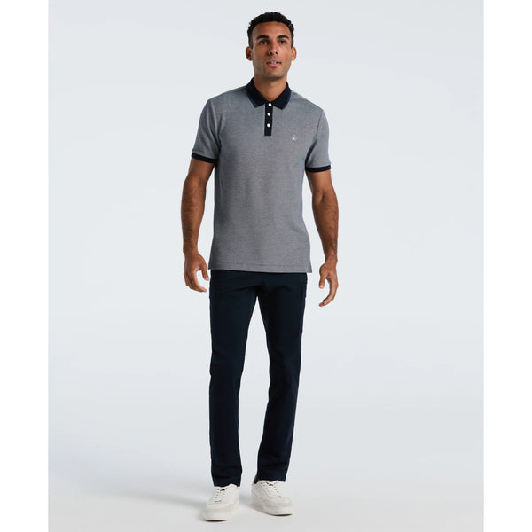 Tricolor Pique Polo Shirt - Dark Sapphire