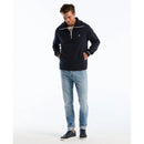 Tipped Ribbed 1/4 Zip Pullover - Dark Sapphire