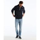 Tipped Ribbed 1/4 Zip Pullover - Dark Sapphire