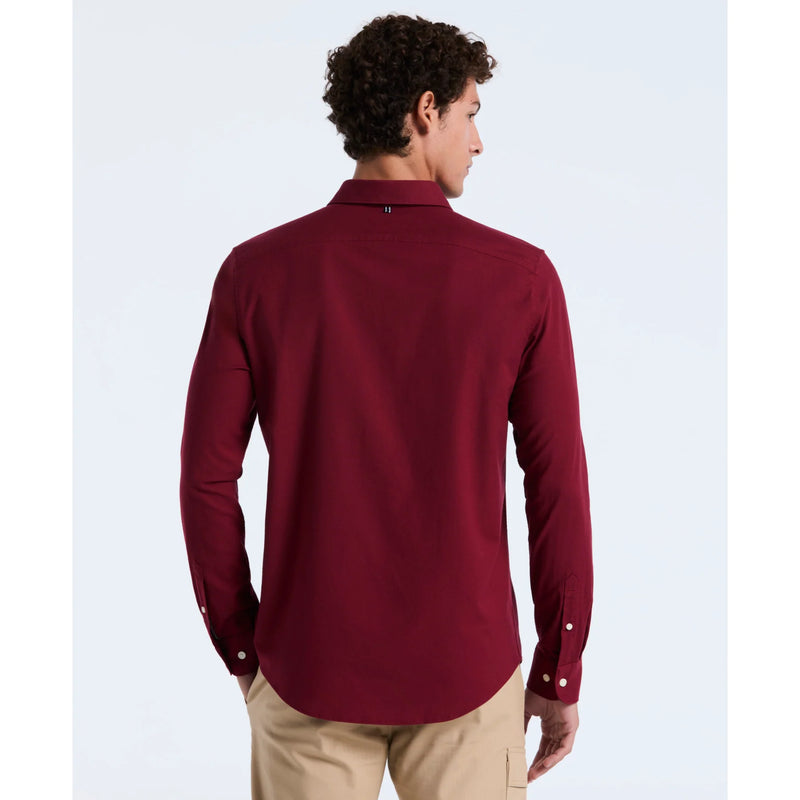 Long Sleeve Oxford Shirt - Cabernet