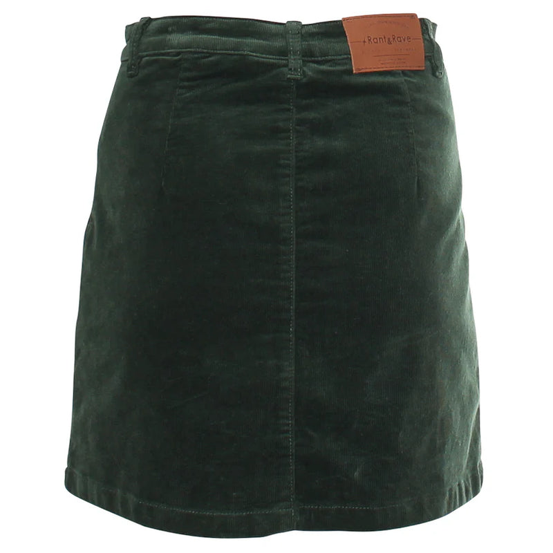 Ora Cord Skirt - Forest Green