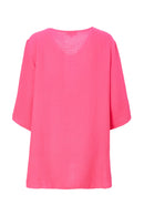 TOP WITH PRINT POCKET - Pink