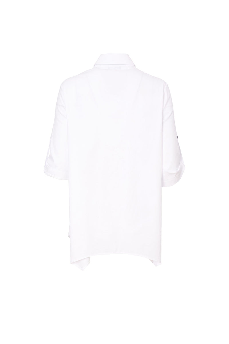 Placement Print Shirt - White/green