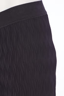 Elastic Waist Pleated Trouser - Black