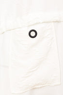 Front Pockets Embossed Top - Cream