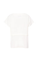 Front Pockets Embossed Top - Cream