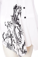 Animal Print Shirt - White/black