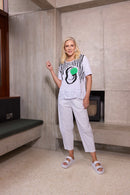 Ballon Shaped Elastic Waist Trouser - White